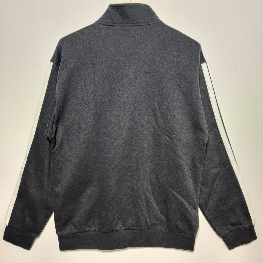 Adidas 3-Stripe 1/4 Zip Pullover Sweatshirt Black White JY6600 Size Medium - Picture 6 of 11